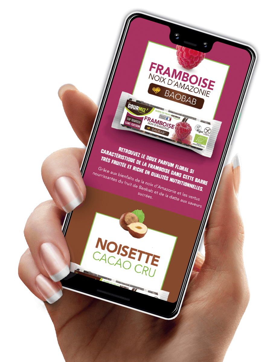 Main mobile site Gourmiz'