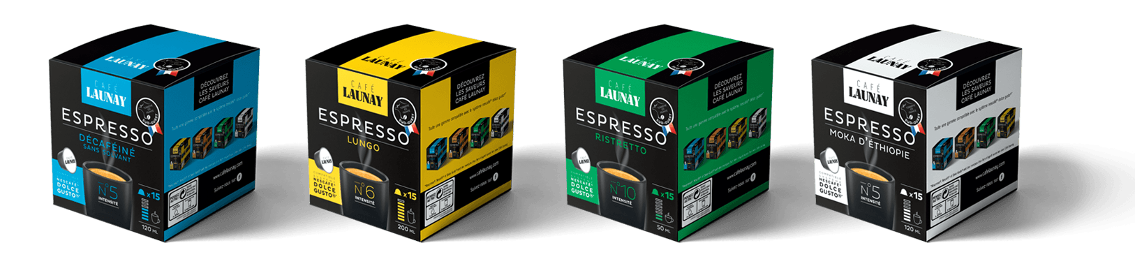 4 packs de capsules Docle Gusto® Café Launay