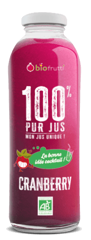 Cranberry 100 % purs jus 750 ml Biofrutti